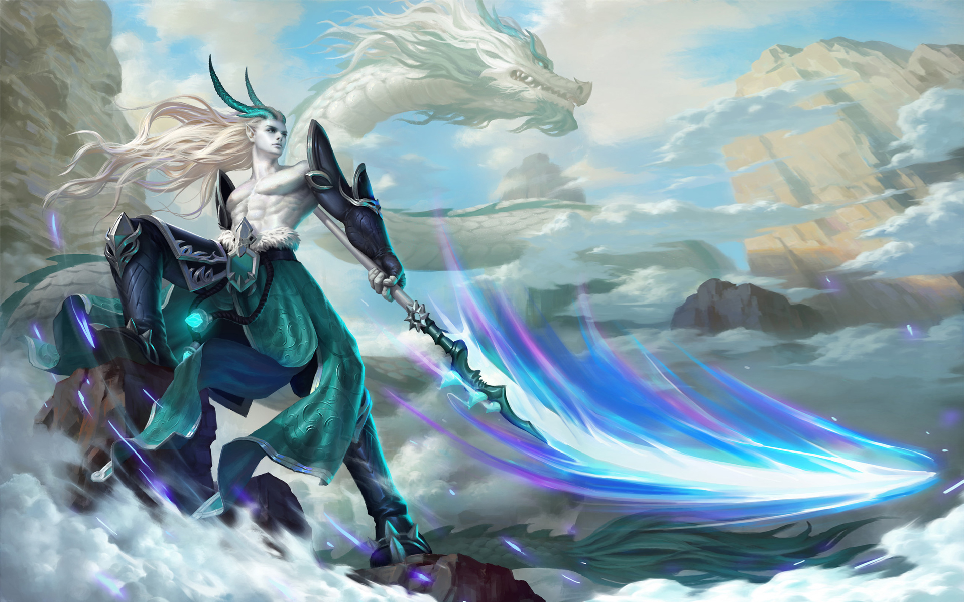 Dragon Warrior Fantasy Art - HD Wallpaper 