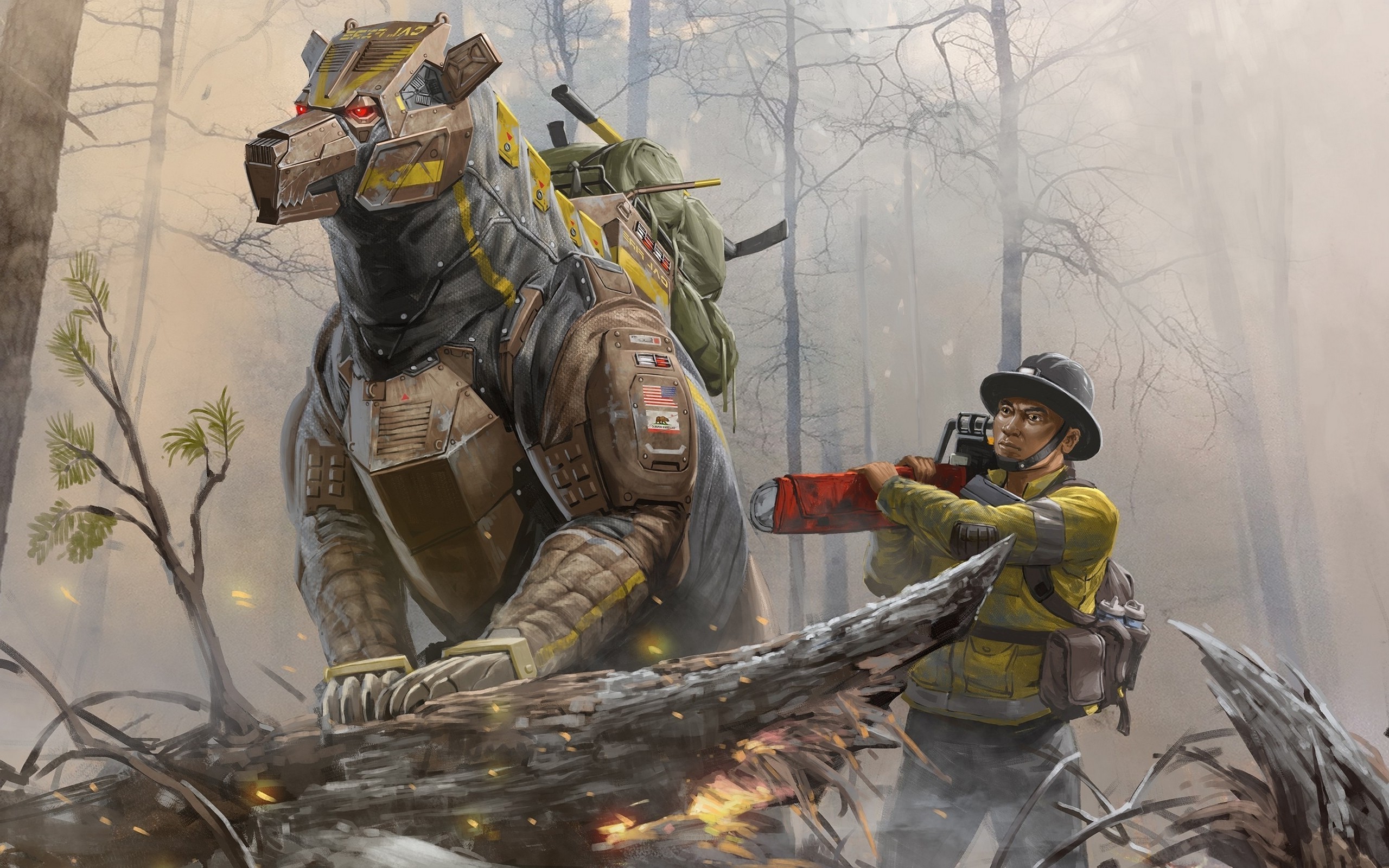 Science Fiction, Digital Art, Robot, Animals, Artwork, - Sniper - HD Wallpaper 