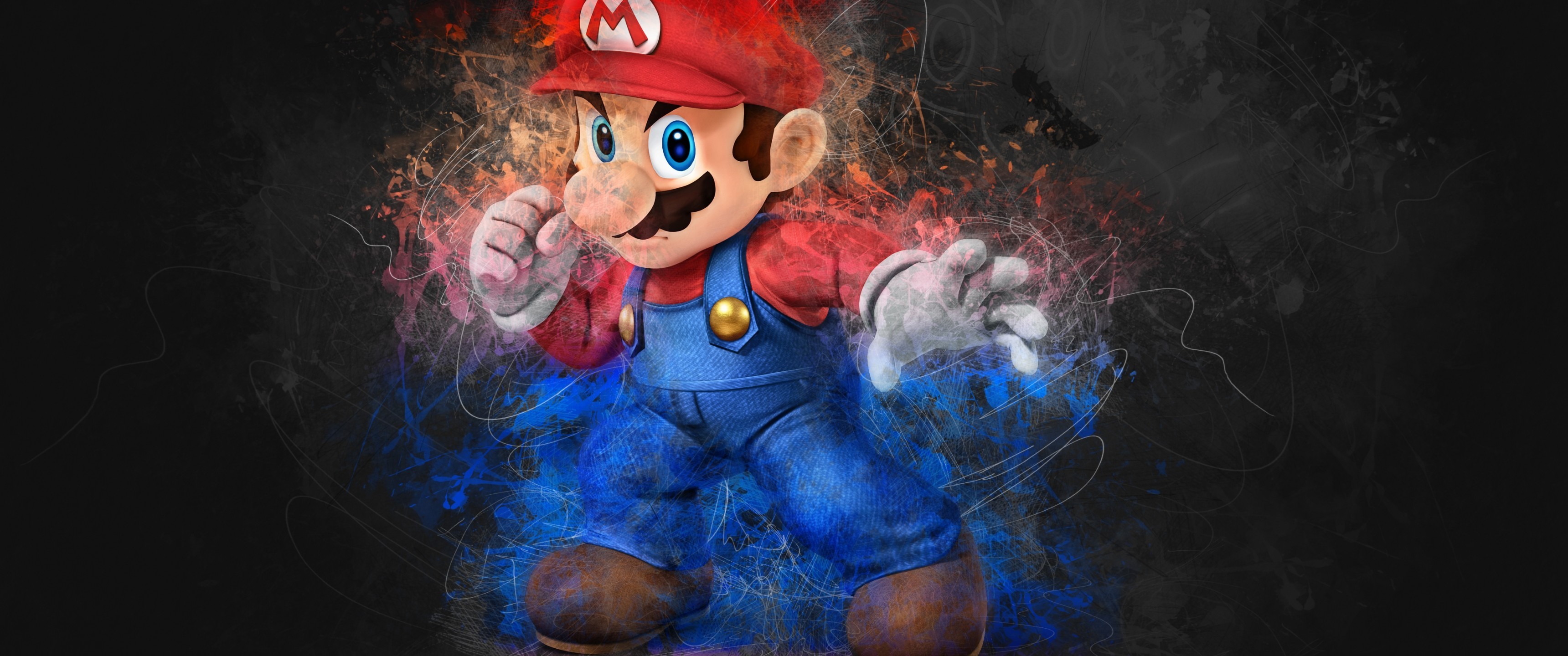 Super Mario, Digital Art - Diamond Painting Mario Bros - HD Wallpaper 