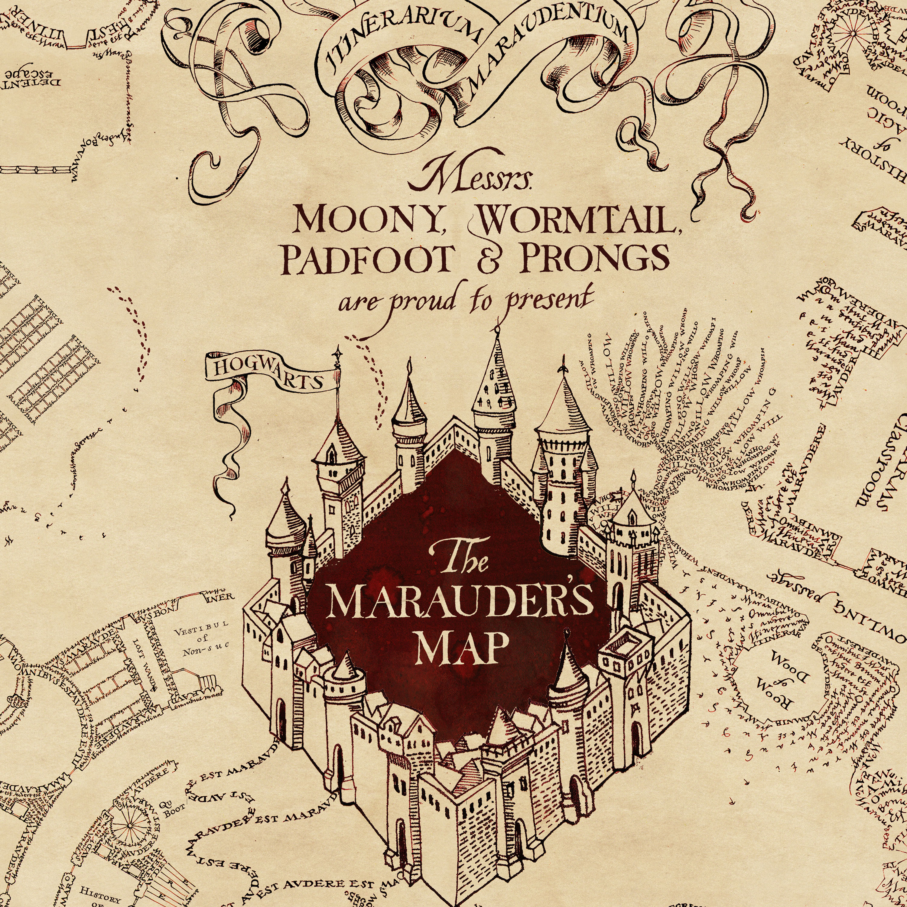 Harry Potter Wallpaper Marauders Map - 3000x3000 Wallpaper - teahub.io.