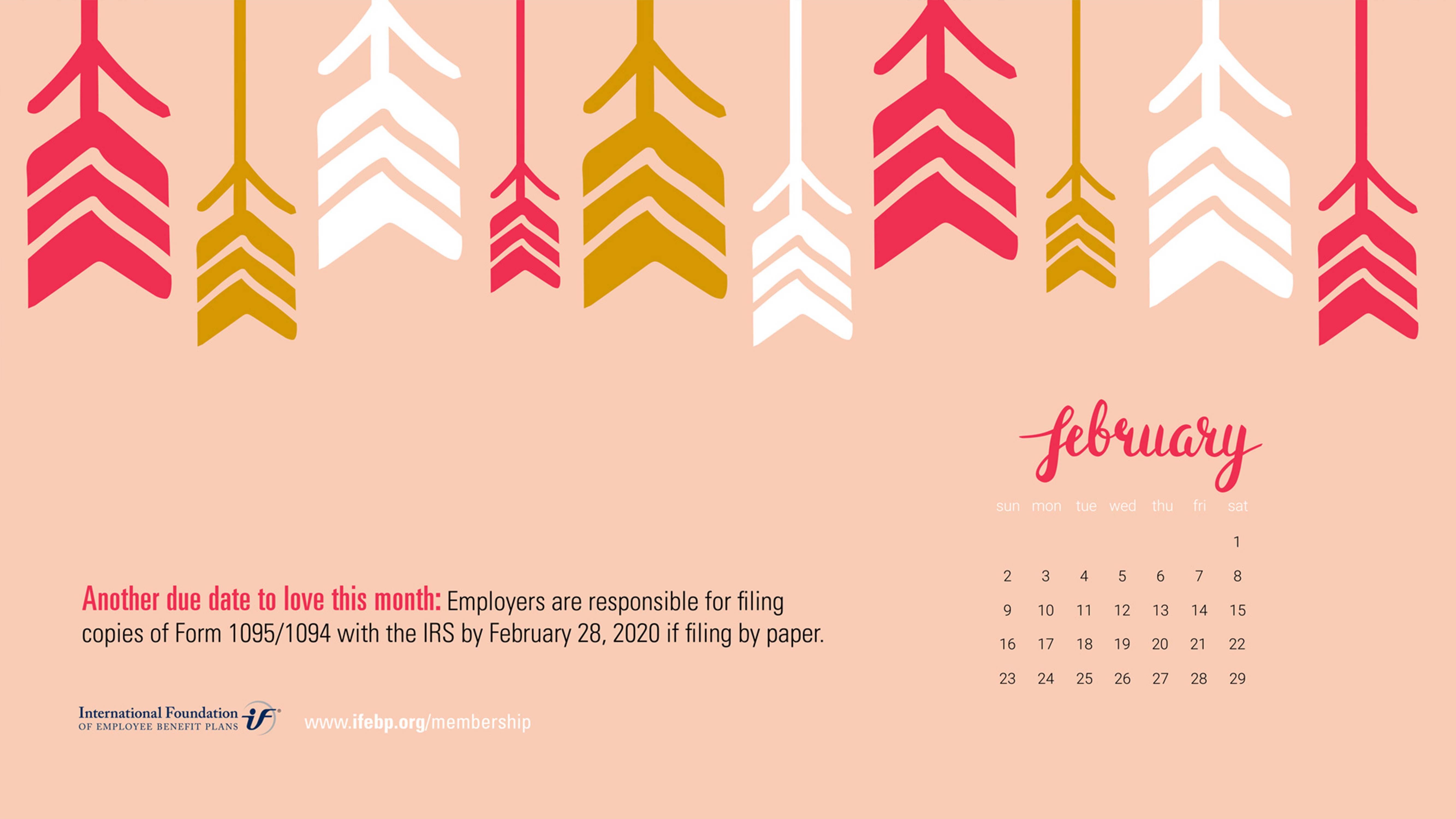 February 2020 Calendar Desktop - HD Wallpaper 