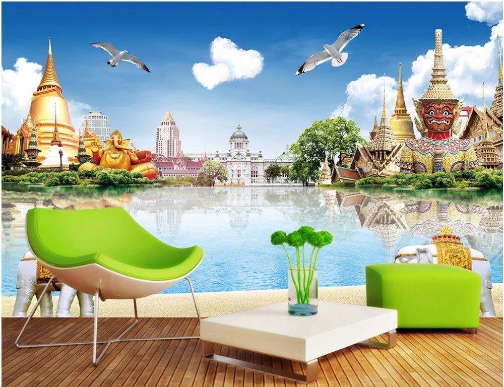 Lwcx Wall Murals 3d Wallpaper 3d Photo Wallpaper Thai - Pemandangan Tiga Dimensi - HD Wallpaper 