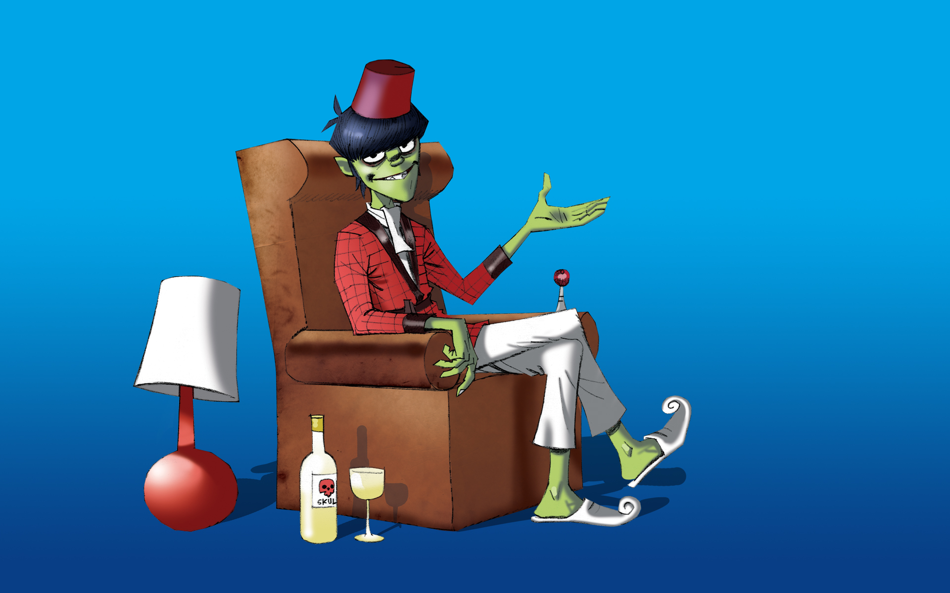 6ku Cartoon Art Illustration Product - Jamie Hewlett Murdoc Art - HD Wallpaper 