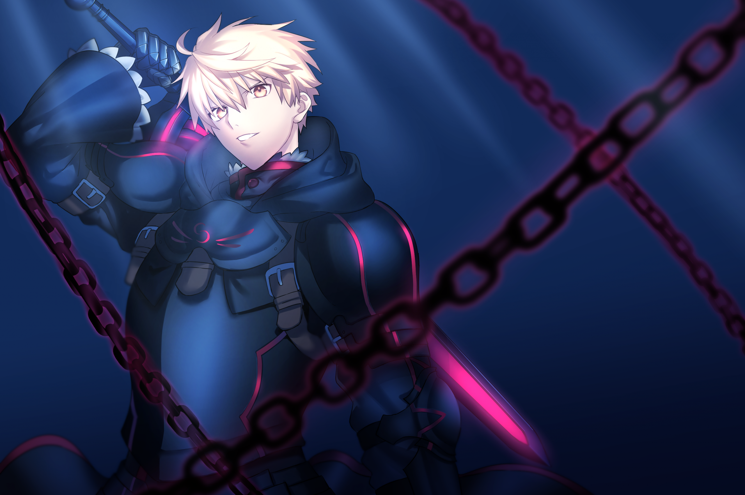 Fate Prototype, Saber Alter, Chains, Dark Excalibur, - Arthur Pendragon Fate Alter - HD Wallpaper 