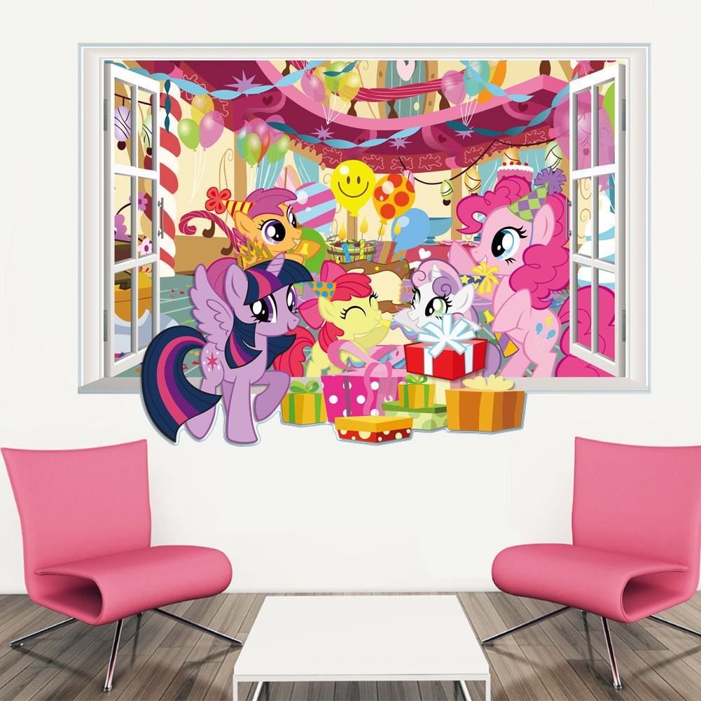 My Little Pony Window Wall Stickers - HD Wallpaper 