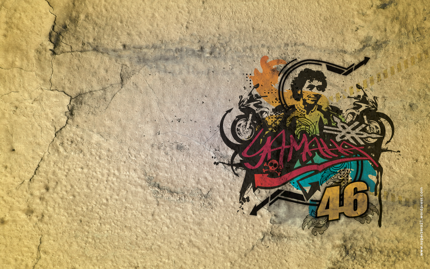 Walfafer Valentino Rossi Art - HD Wallpaper 