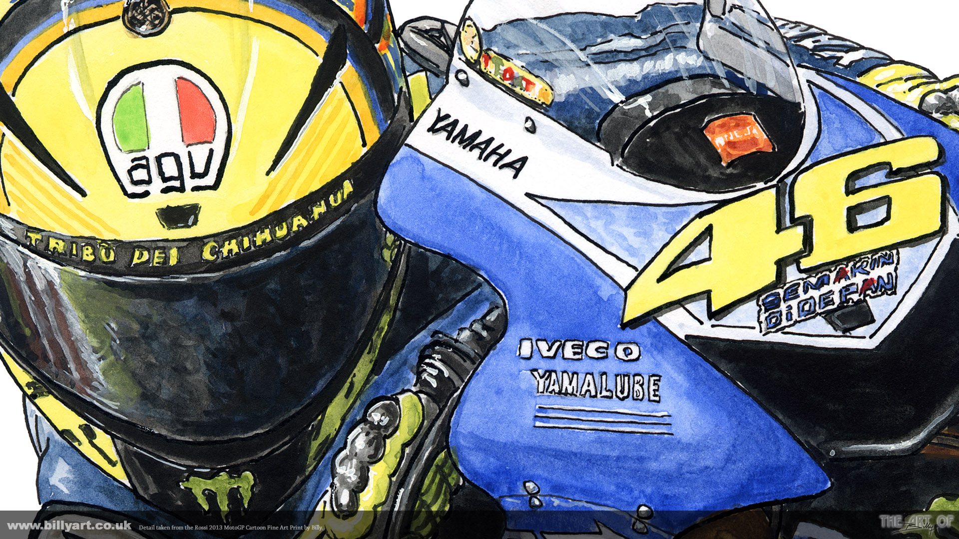 Valentino Rossi Cartoon - HD Wallpaper 