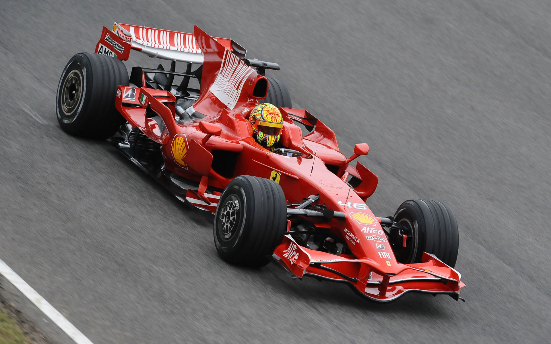 Valentino Rossi Ferrari 2006 - HD Wallpaper 