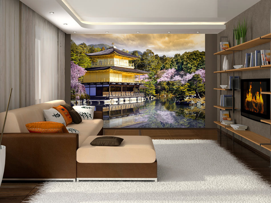 Wall Mural Japanese Landscape - Carta Da Parati Giappone - HD Wallpaper 