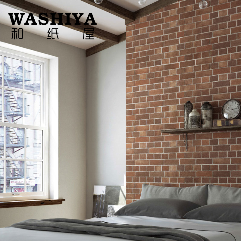 American Country Brown Brick Background Wall Imported - シンコール レンガ 調 - HD Wallpaper 