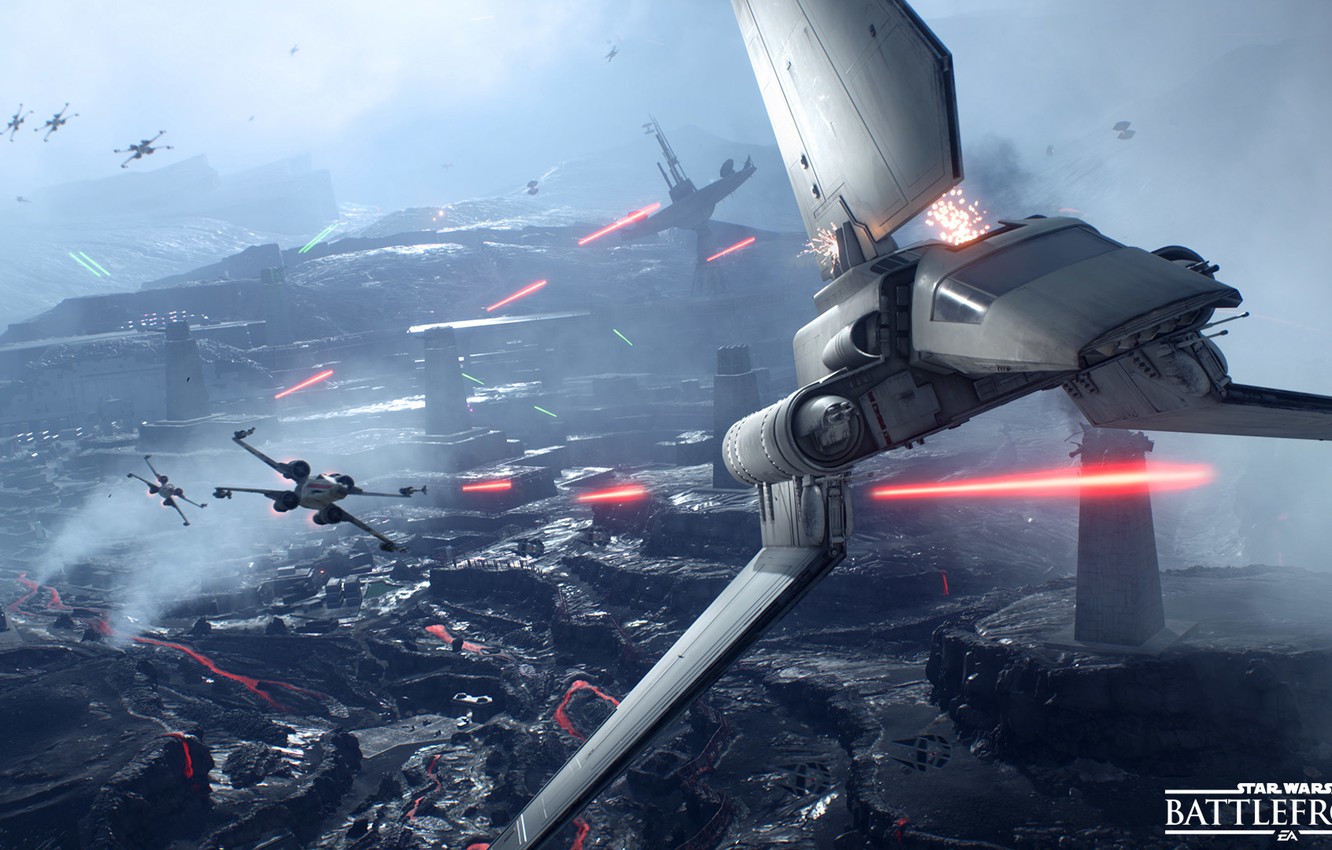 Photo Wallpaper Game, Electronic Arts, Dice, X-wing, - Star Wars Battle Field - HD Wallpaper 