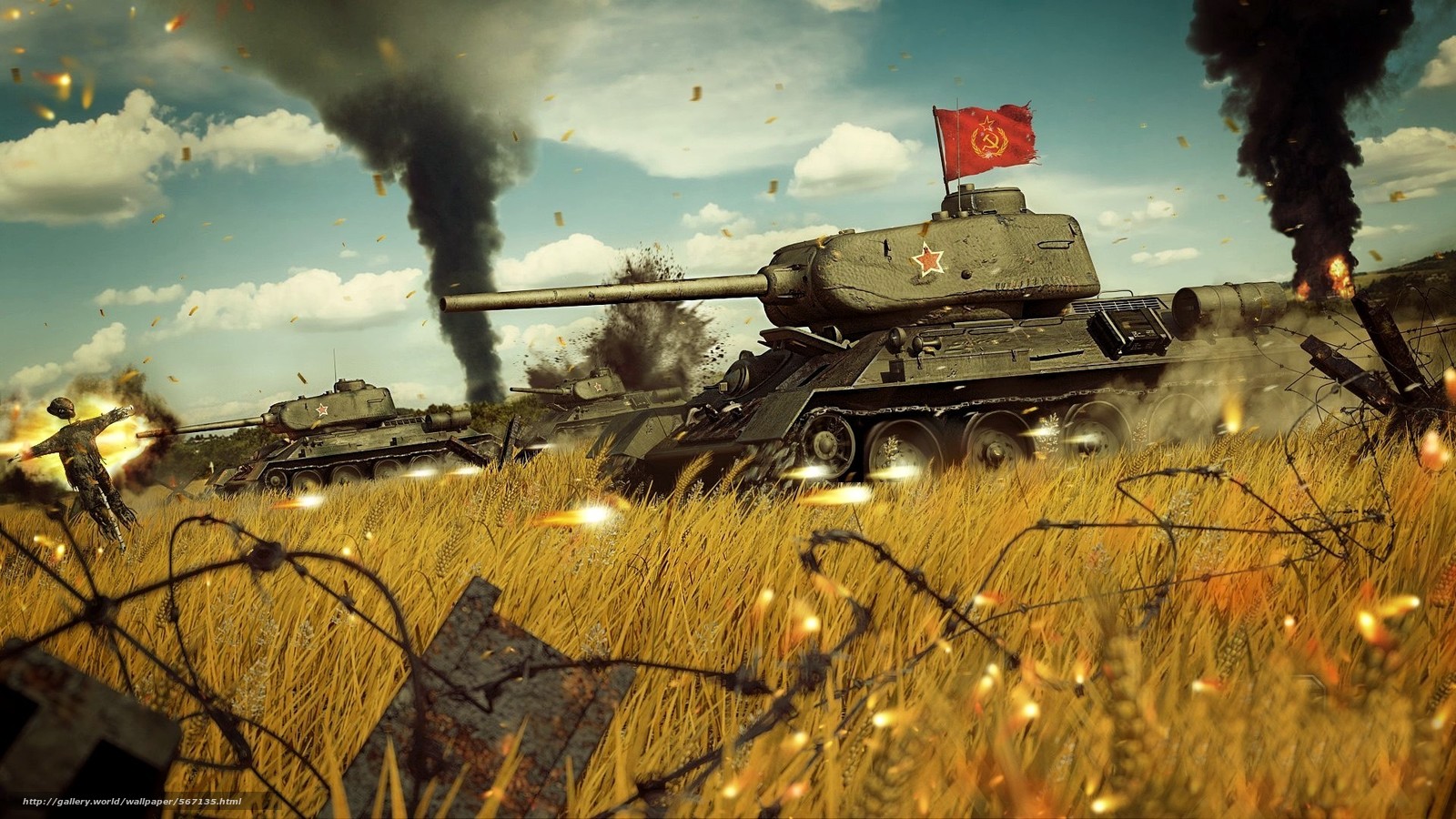 Download Wallpaper Red Army, Soviet Medium Tank During - Arma 3 Red Army - HD Wallpaper 