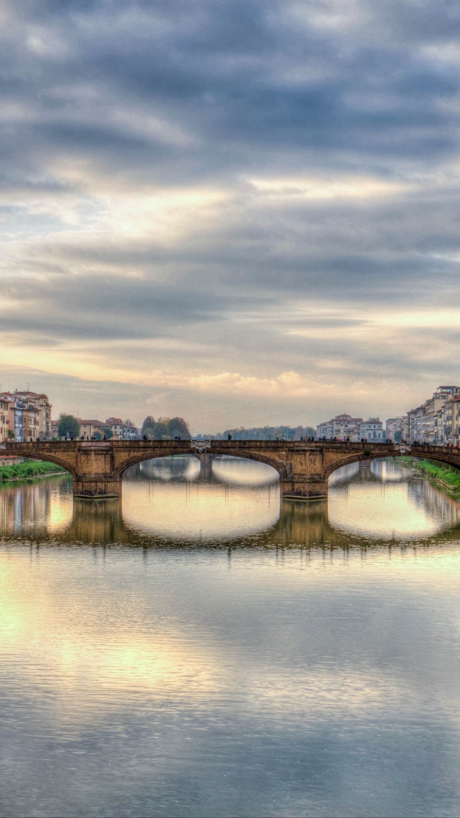 Wallpaper Florence, Italy, Bridge, River, Hdr - Florence Italy Phone Background - HD Wallpaper 