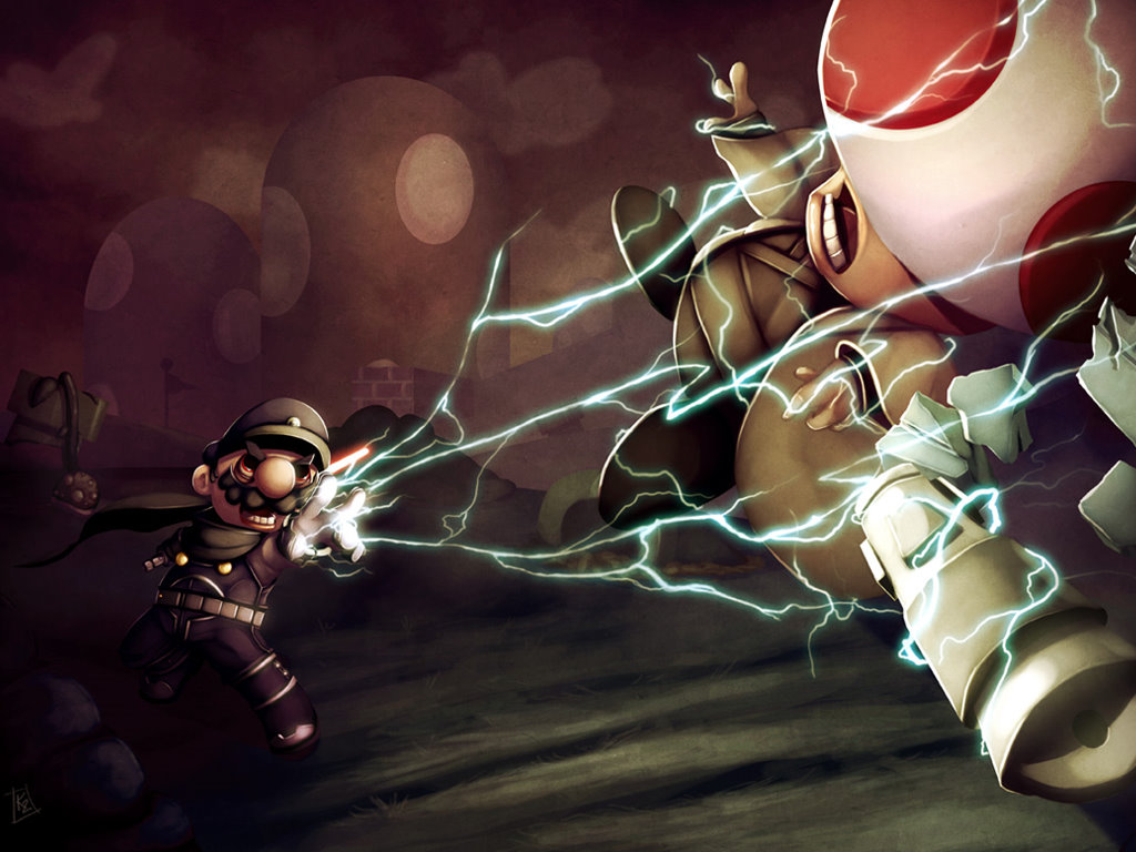 Star Wars Wallpaper - Dark Side Of Mario - HD Wallpaper 