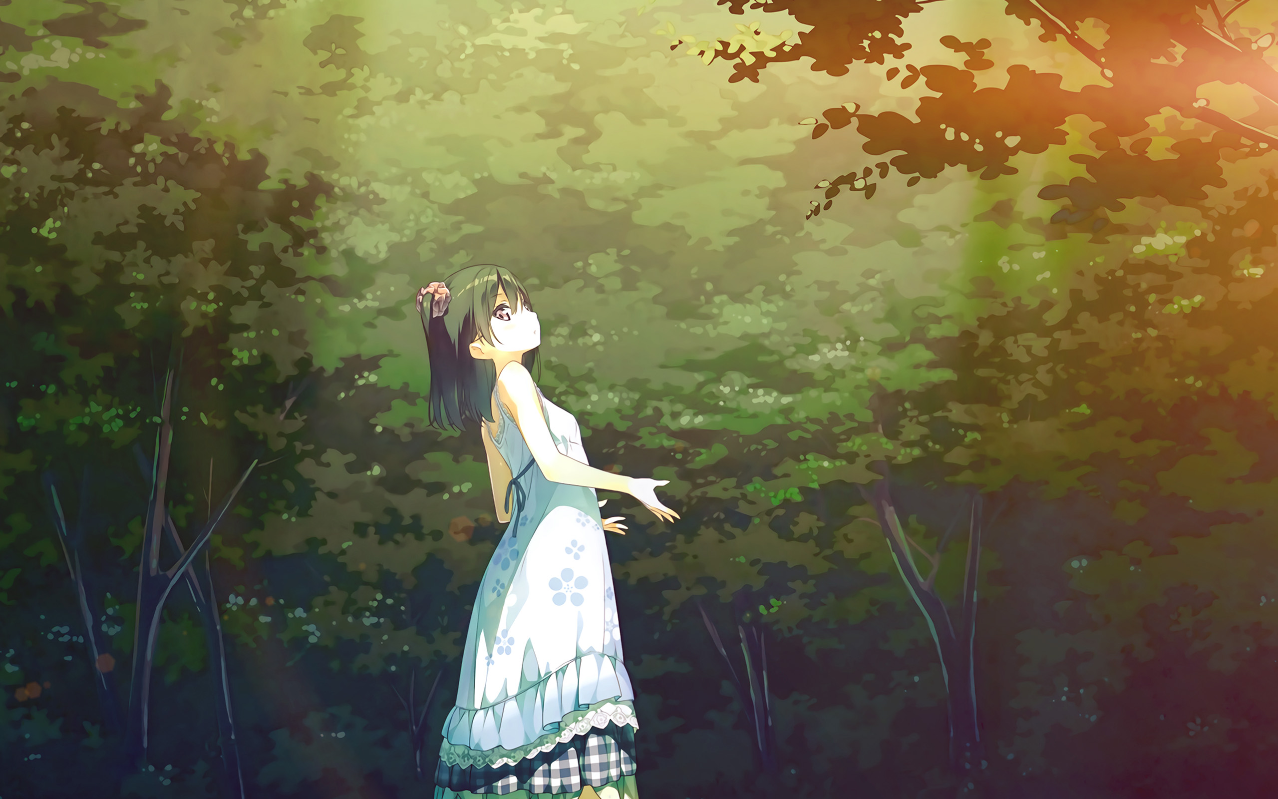 Anime Girl In Nature - HD Wallpaper 