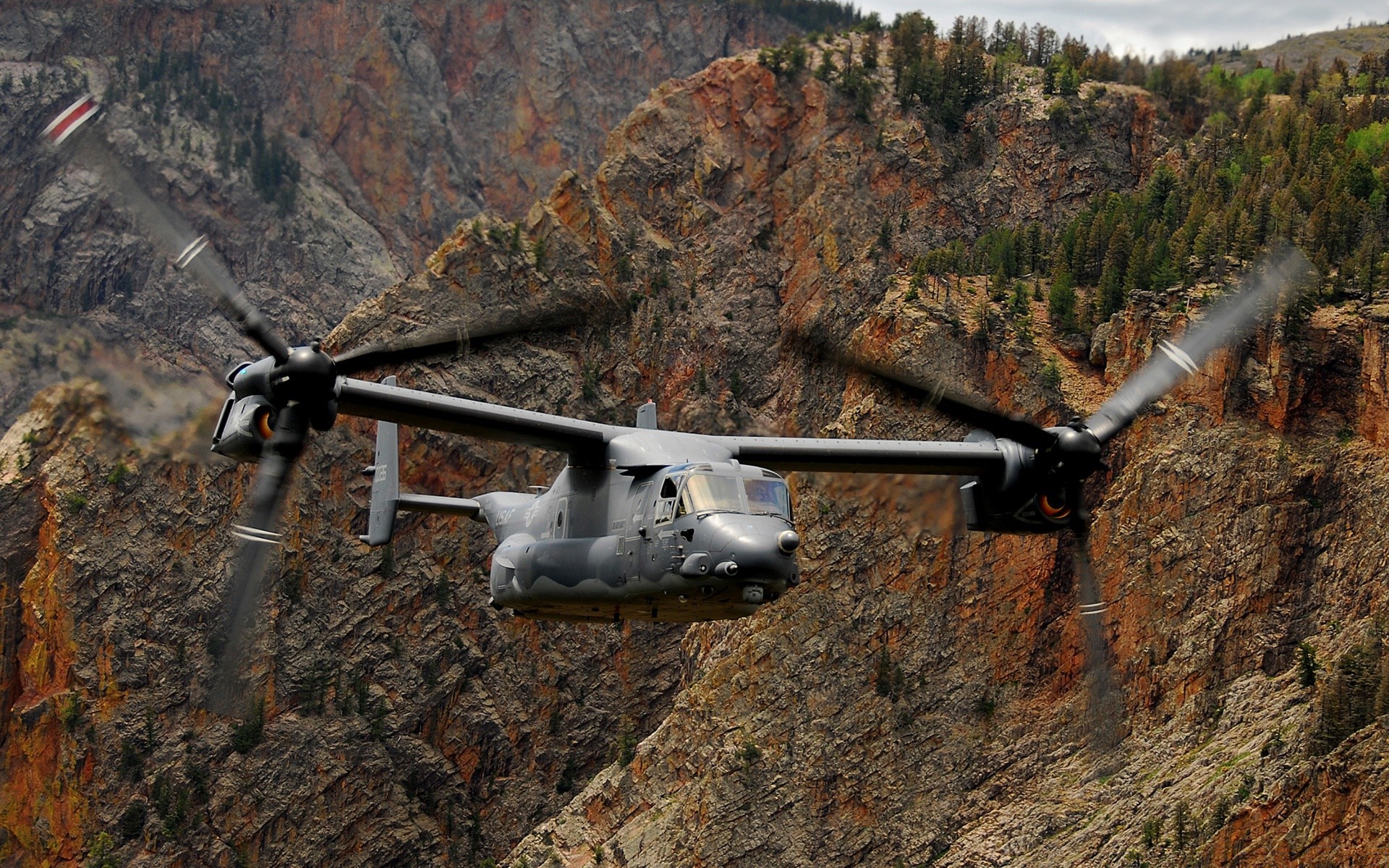 Aviation Travel Landscape Water Wood Mountain Nature - V 22 Osprey - HD Wallpaper 