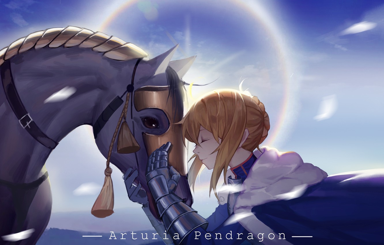 Photo Wallpaper Fate/stay Night, Saber, Fate/grand - Arturia Pendragon Horse - HD Wallpaper 