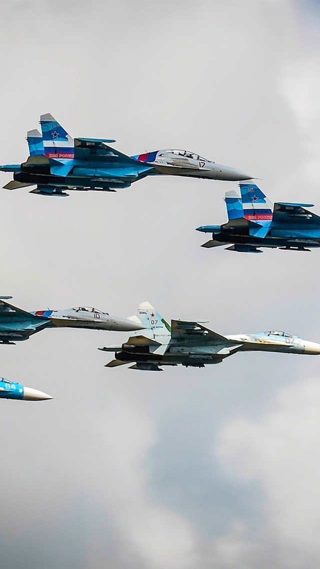 Iphone Wallpaper Su-27 Fighters In Sky, Russia Air - Sukhoi Su-27 - HD Wallpaper 