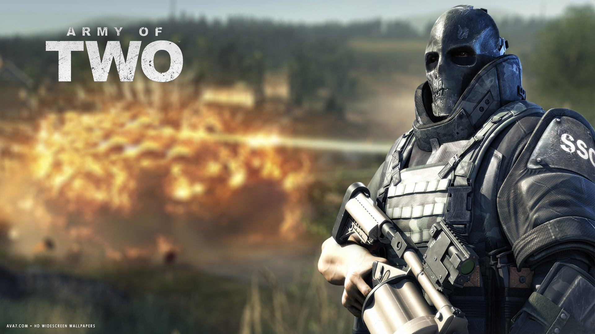 Army Of Two Game Rios Ballistic Face Mask Soldier Hd - HD Wallpaper 