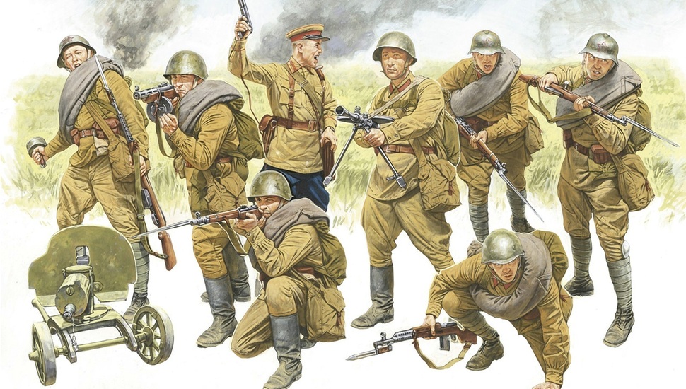 The Red Army, Soviet Soldiers, Army, Infantry Desktop - German Ww2 Africa Uniform - HD Wallpaper 