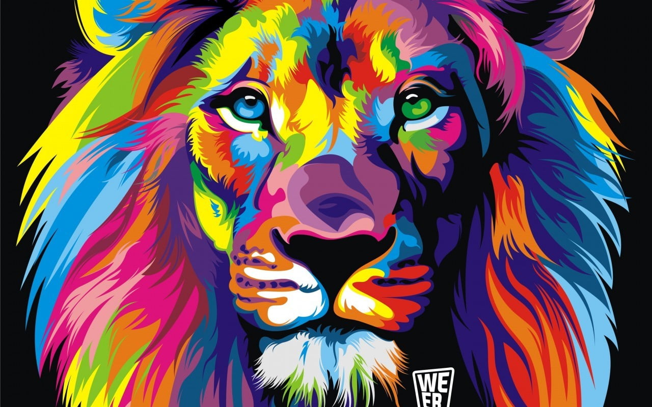 Paint By Numbers Lion - HD Wallpaper 