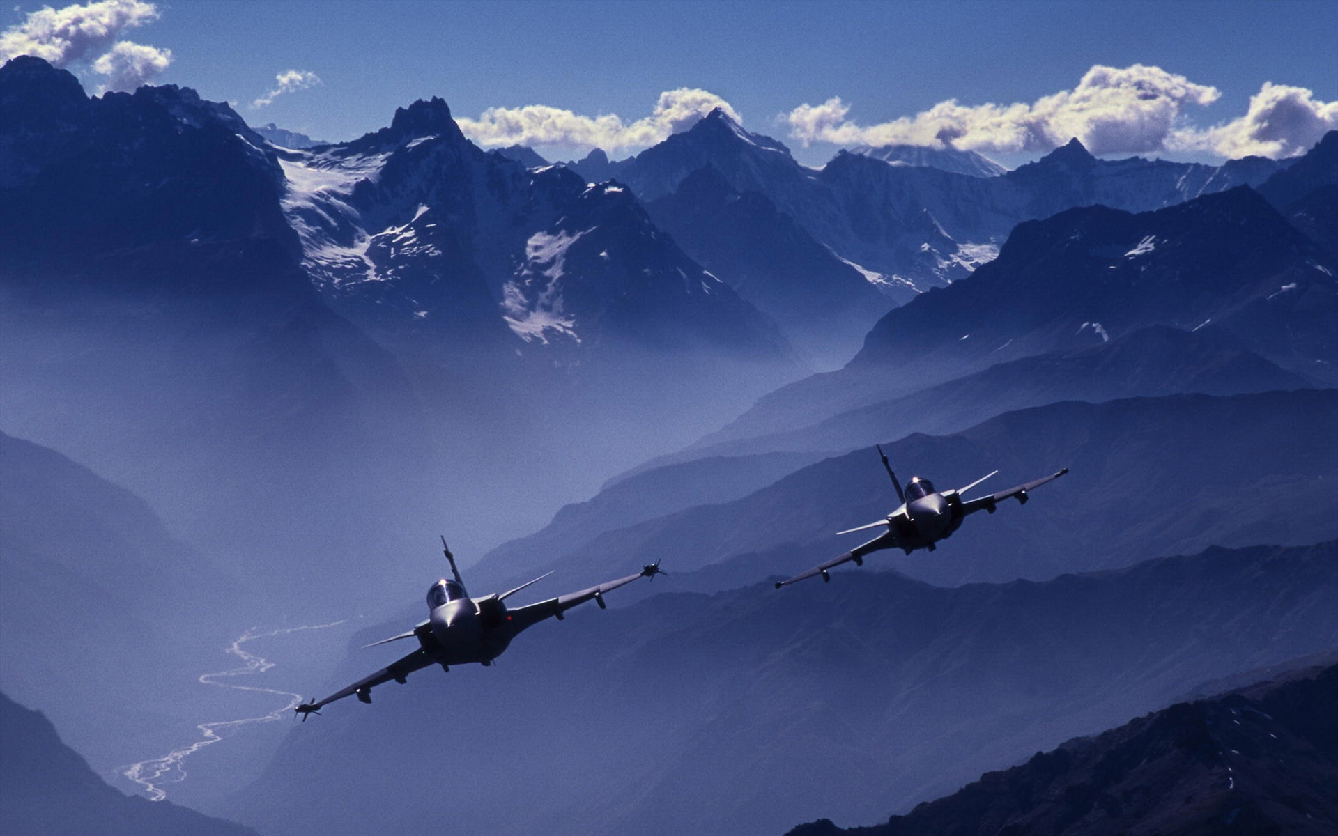Aircraft Carrier Free Desktop Backgrounds With Background - Fighter Jet Over Mountains - HD Wallpaper 