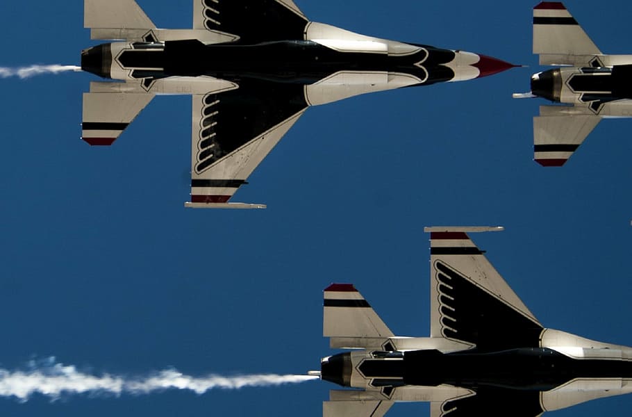 Air Show, Thunderbirds, Military, Us Air Force, Aircraft, - Andrews Field - HD Wallpaper 