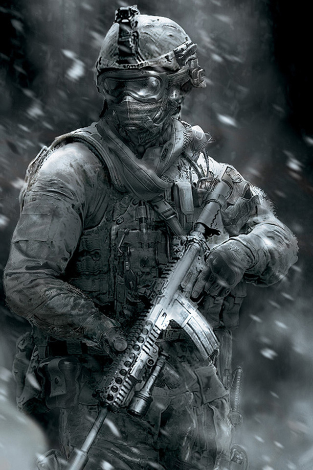Soldier Monochrome Wallpaper - Duty Modern Warfare 2 - HD Wallpaper 