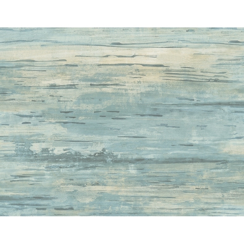 Seabrook Designs Cyprus Plank Powder Blue & Off-white - HD Wallpaper 