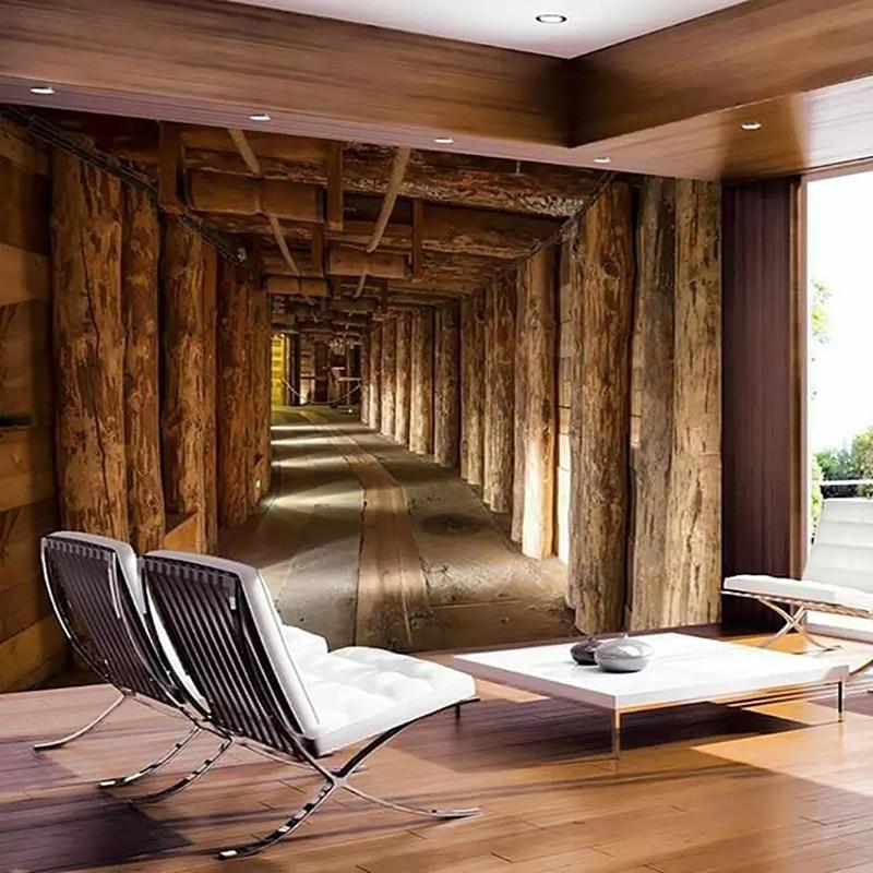 3d Wallpaper Wood Room - HD Wallpaper 