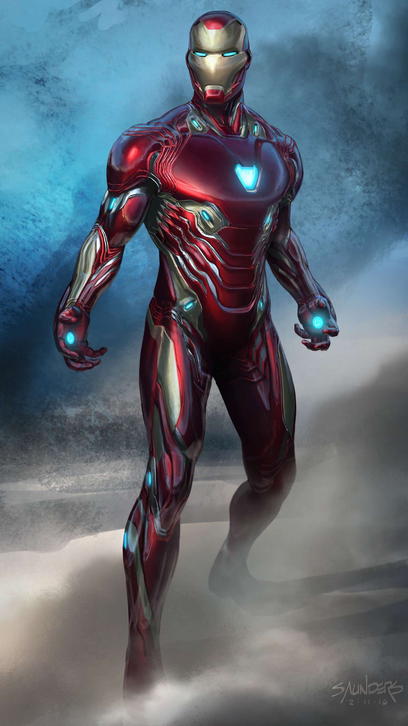 Iron Man Endgame Suit - 1407x2500 Wallpaper 