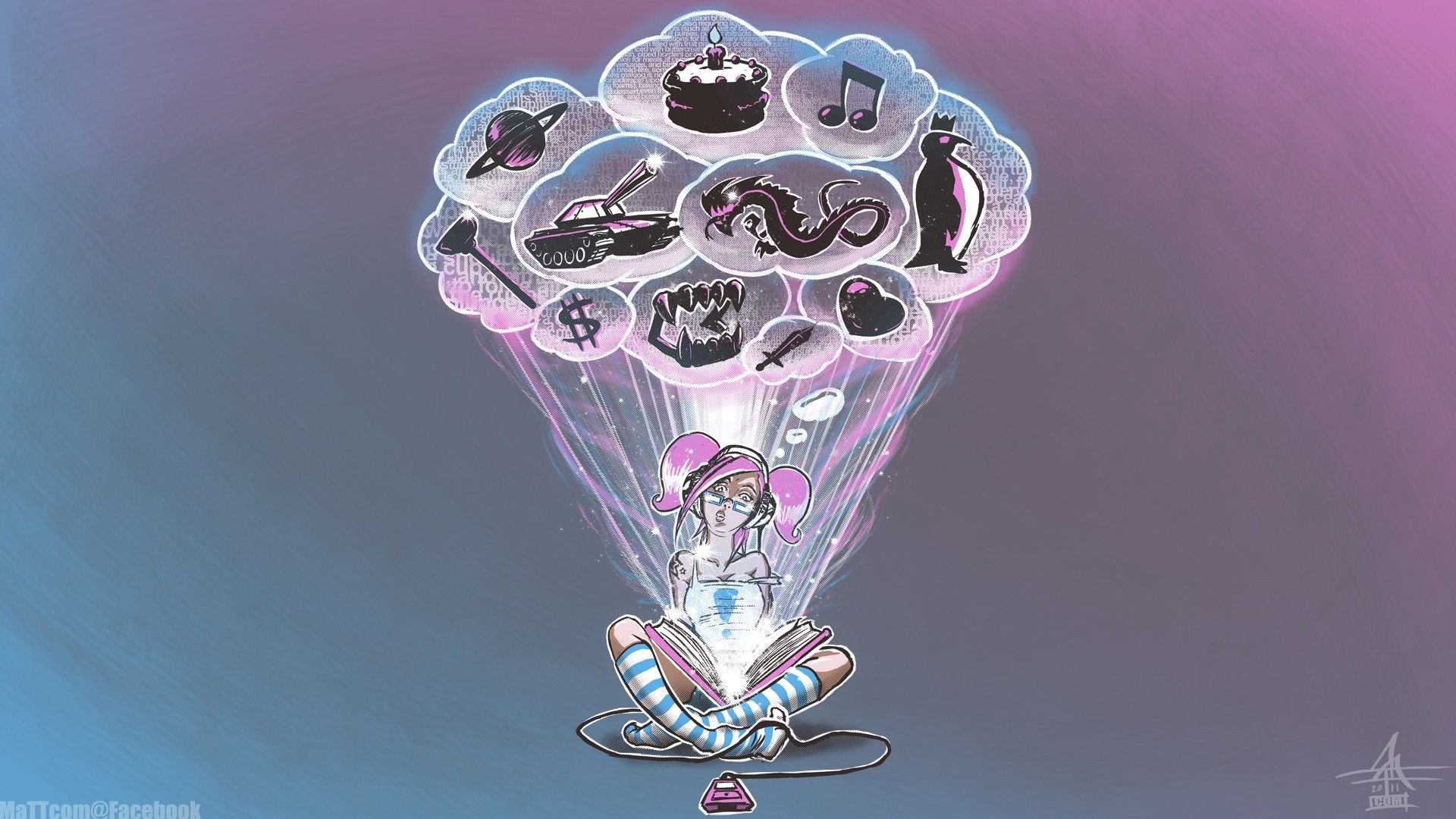 Imagination Wallpaper Reading - HD Wallpaper 