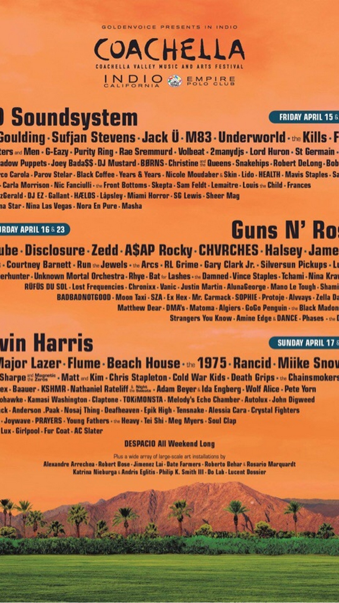 Wallpaper Coachella 2019 Android With High-resolution - Coachella 2016 Lineup - HD Wallpaper 