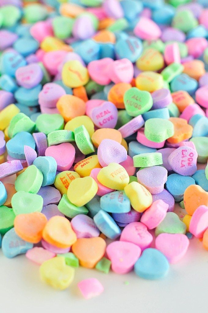 Conversation Hearts Background - HD Wallpaper 