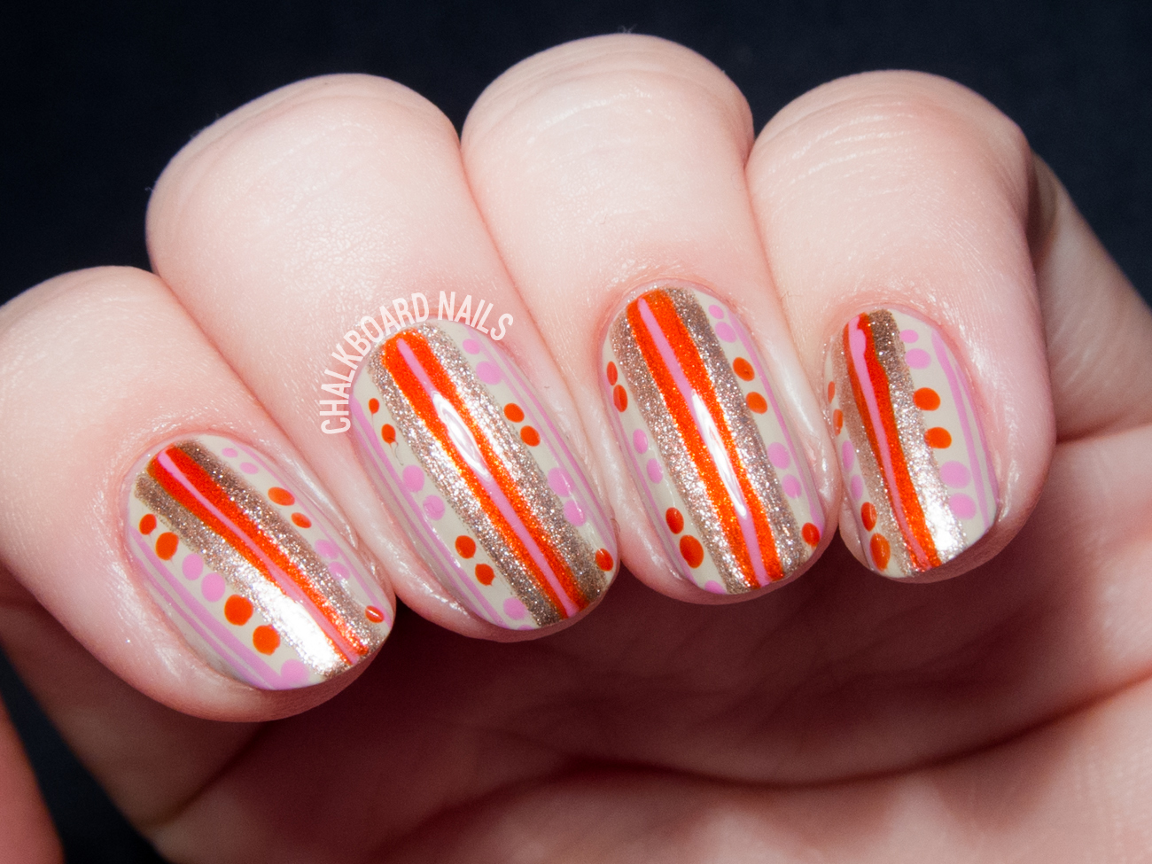 Easy Vintage Wallpaper Nail Art By @chalkboardnails - Nail Polish - HD Wallpaper 