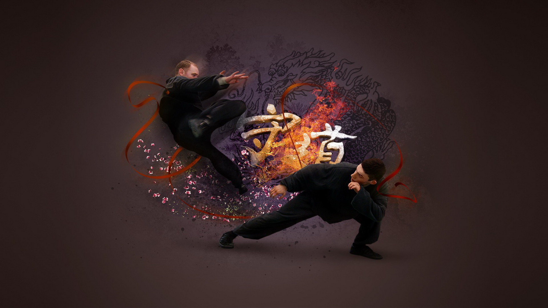 Martial Arts Wallpaper 
 Data Src Large Wallpaper Martial - Драка Заставка - HD Wallpaper 