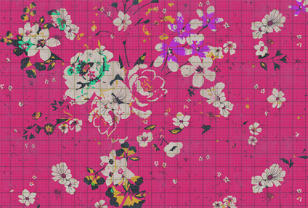 Kathrin Und Mark Patel Photo Wallpaper Flower Plaid - Wallpaper - HD Wallpaper 