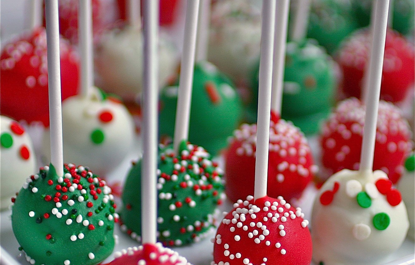 Photo Wallpaper Colorful, Candy, Lollipops, Sweet, - Easy Christmas Cake Pops - HD Wallpaper 