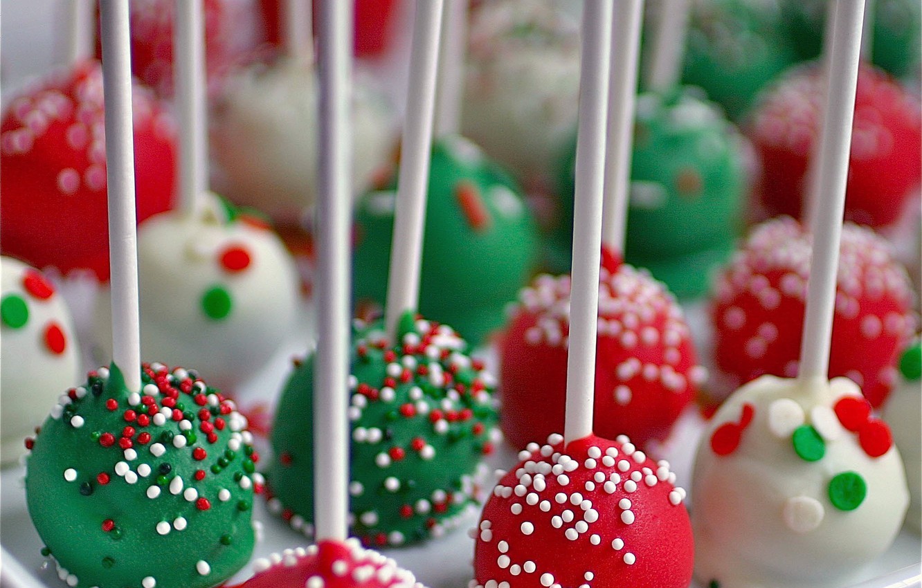 Photo Wallpaper Colorful, Candy, Lollipops, Sweet, - Easy Christmas Cake Pops - HD Wallpaper 