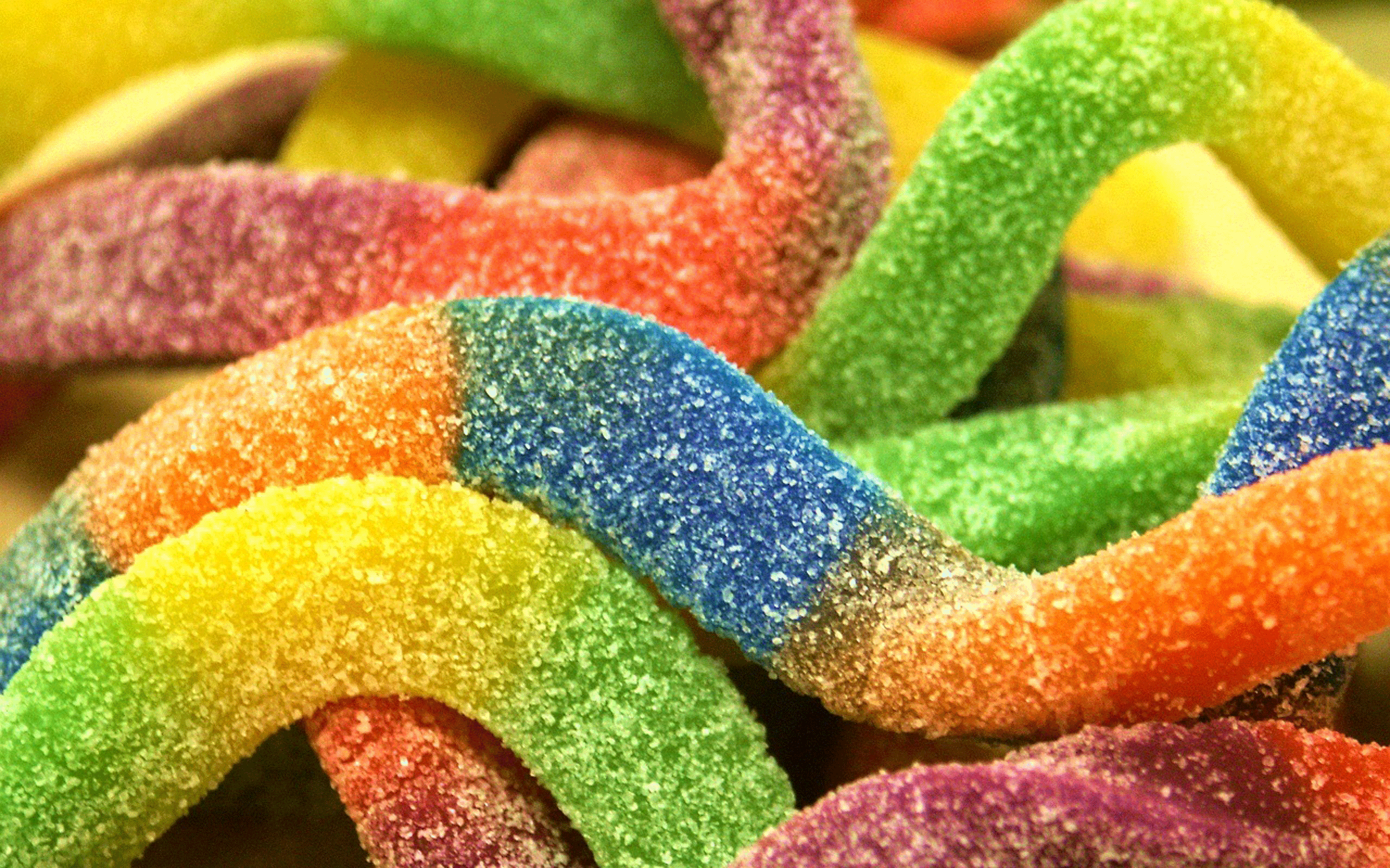 Sour Patch Gummy Worms - HD Wallpaper 