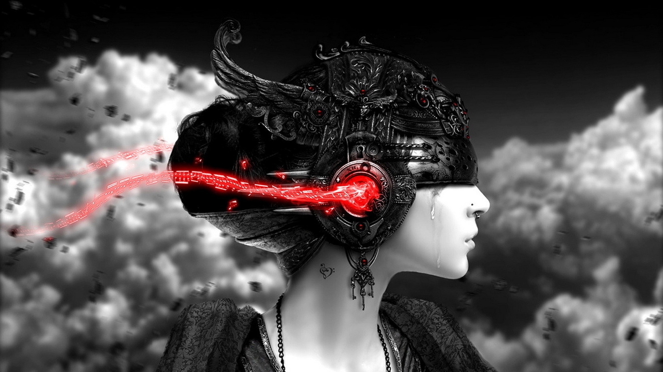Headphones Skullcandy Headphones Girl Chica Listening - Music For My Eyes - HD Wallpaper 