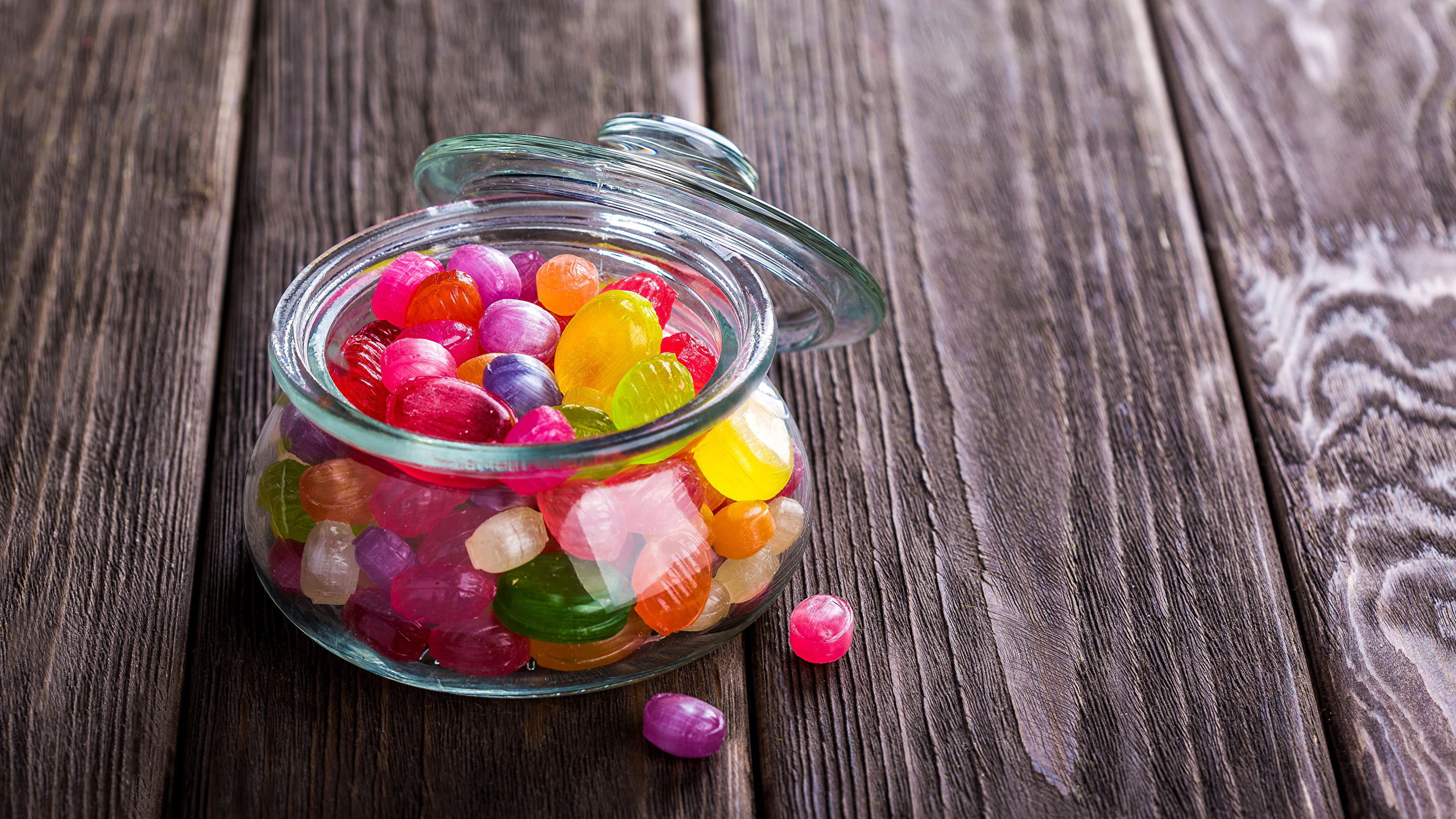 Candy Wallpaper - Colorful Candies In Jar - HD Wallpaper 