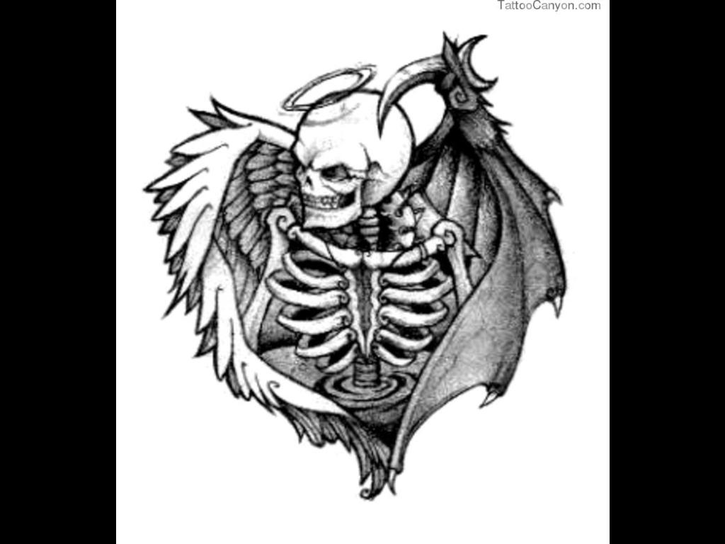 Skull Candy Tattoo Designs Picture - Draw Skull Tattoo Ideas Devil - HD Wallpaper 
