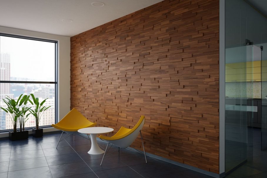 Wallpaper Paneling For Wall Interior Design Modern - Teak Wood Wall Panelling - HD Wallpaper 