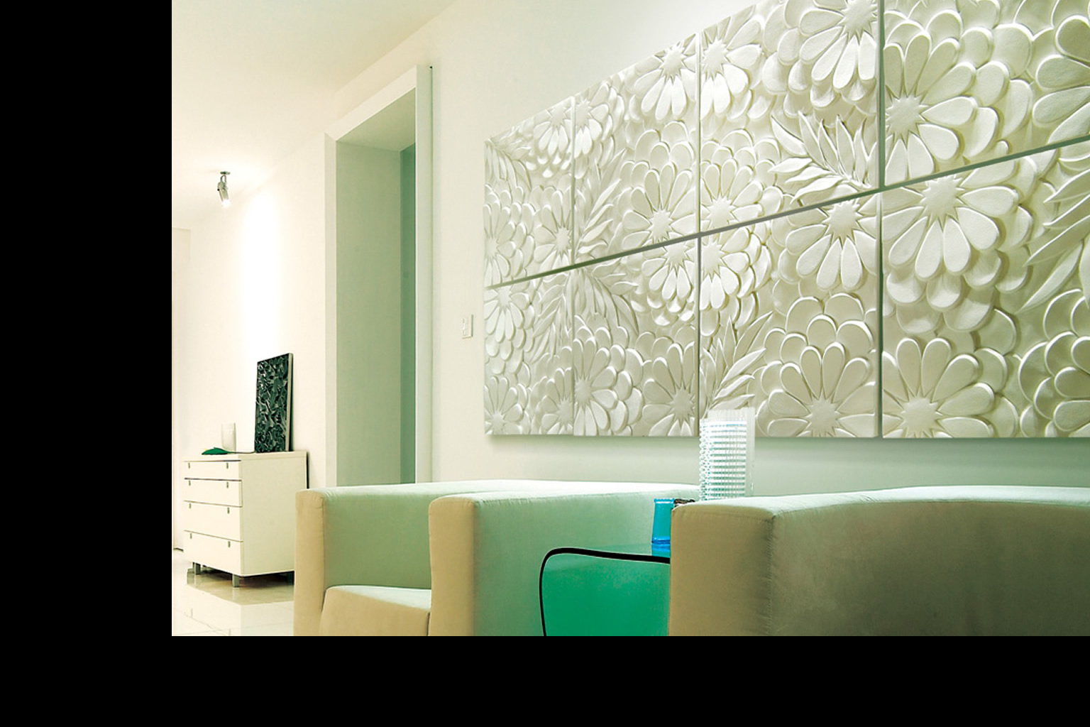 Architecture Stylish Wall Art Decor Idea Design Green - Interior Design - HD Wallpaper 
