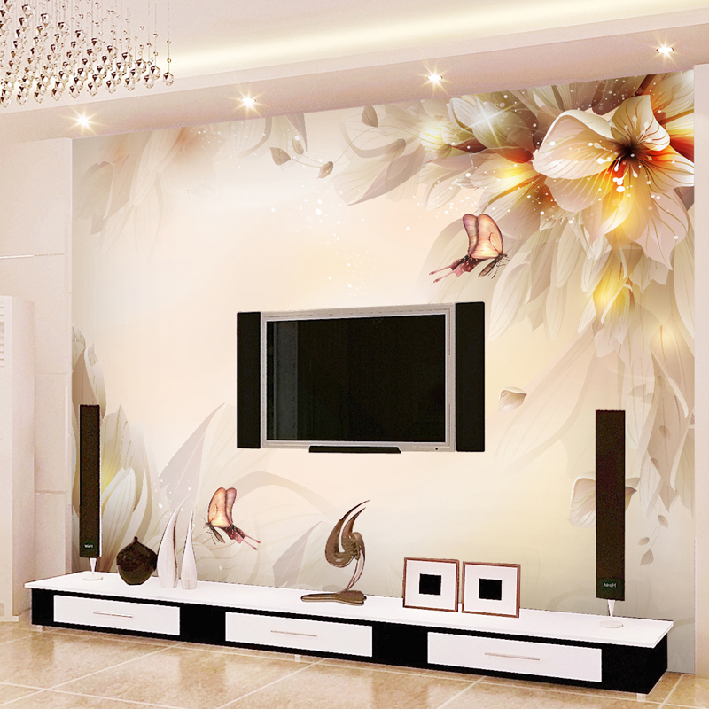 3d Wall Paper Design For Living Room - HD Wallpaper 