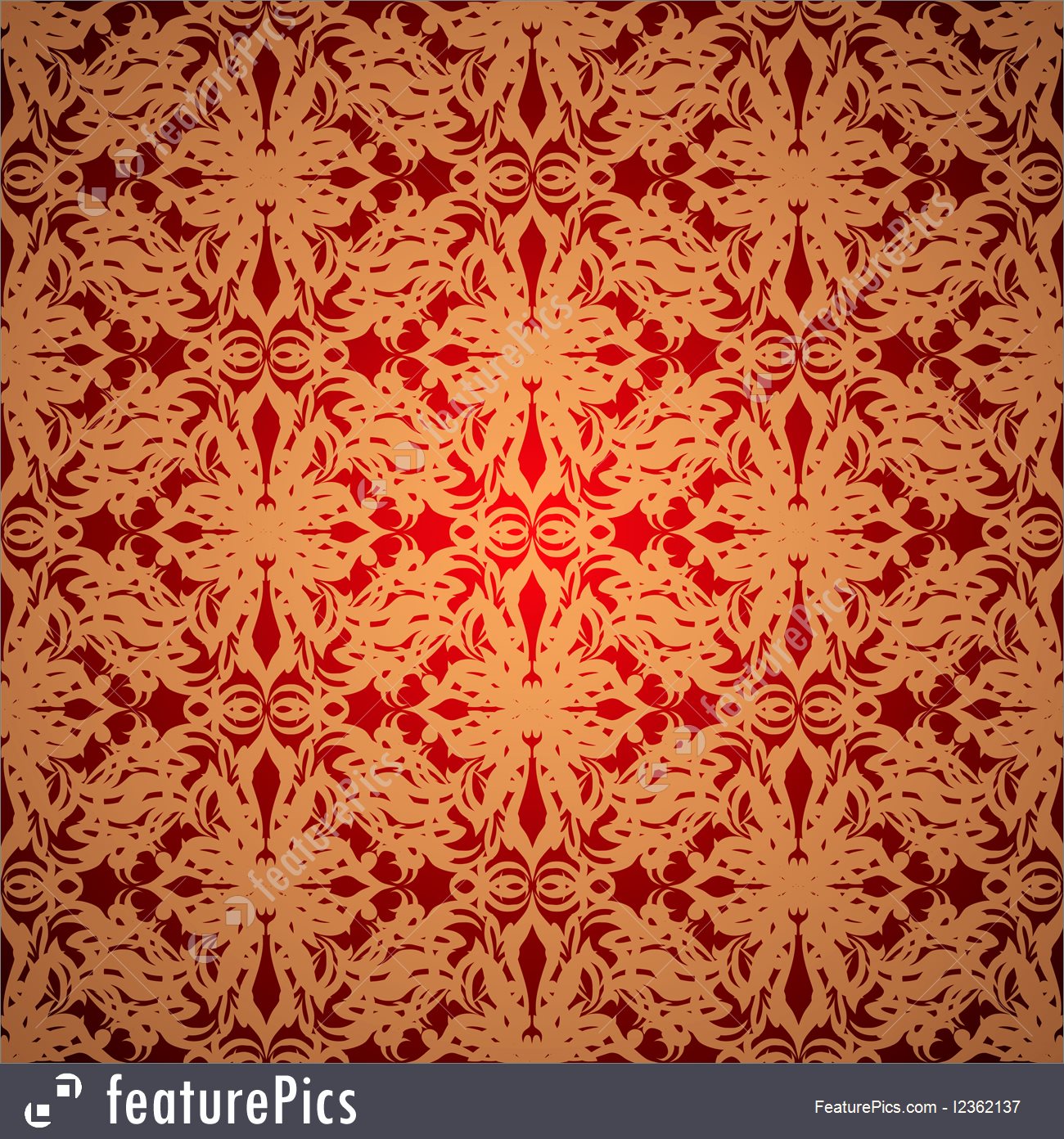 Abstract Red And Gold Wallpaper Design With Seamless - Silk Patterns - HD Wallpaper 