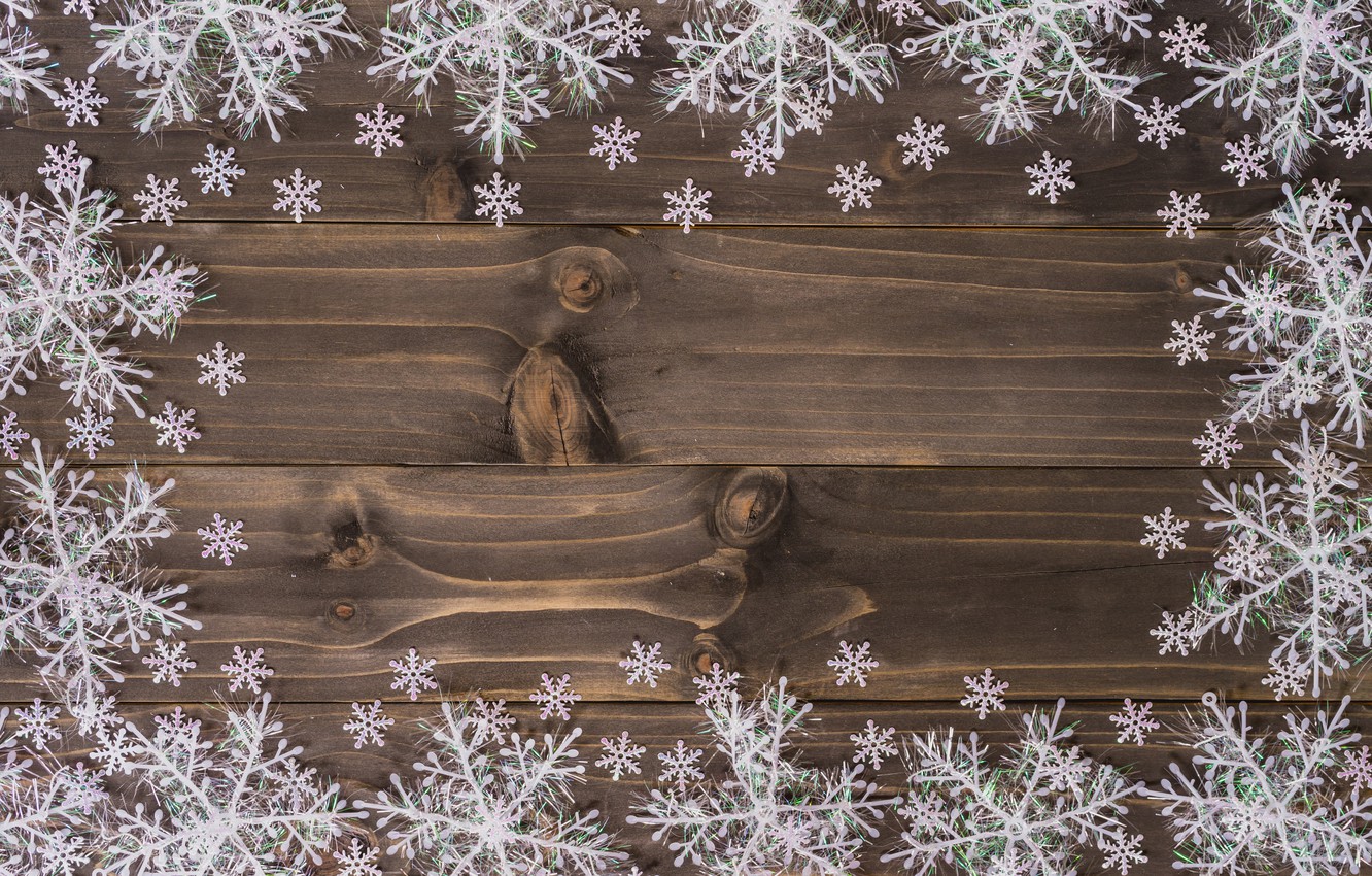 Photo Wallpaper Winter, Snowflakes, Tree, Board, New - Доброе Зимнее Утро Пожелания - HD Wallpaper 