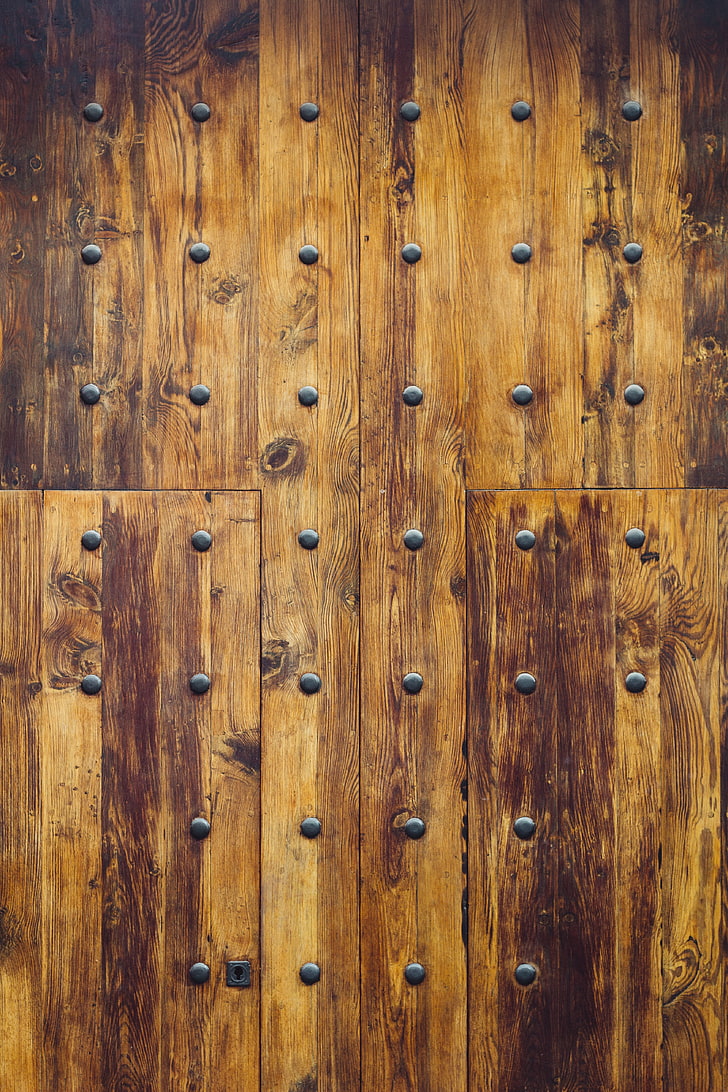Brown Wooden Board, Boards, Wall, Nails, Dowel-nails, - Деревянная Стена С Гвоздями - HD Wallpaper 