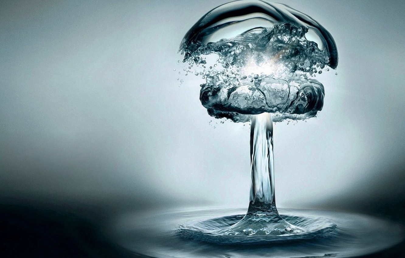 Photo Wallpaper Water, The Explosion, Bomb - Amazing Wall Paper - HD Wallpaper 
